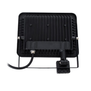 GloboStar® AURORA 61441 Επαγγελματικός Προβολέας LED 50W 6250lm 120° AC 220-240V με Ενσωματωμένο Ρυθμιζόμενο Αισθητήρα Κίνησης PIR – Αδιάβροχος IP67 – Μ21 x Π5 x Υ21cm – Μαύρο – Ψυχρό Λευκό 6000K – LUMILEDS Chips – TÜV Rheinland Certified – 3 Years Warranty