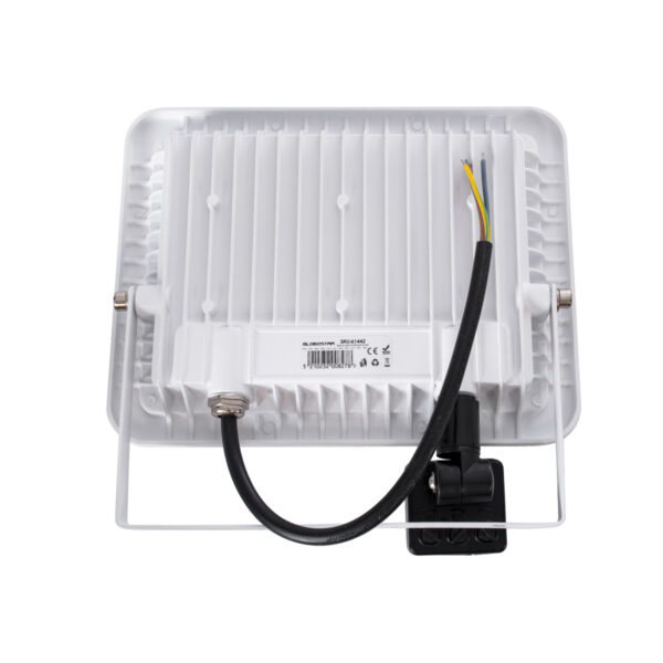 GloboStar® AURORA 61442 Επαγγελματικός Προβολέας LED 50W 6250lm 120° AC 220-240V με Ενσωματωμένο Ρυθμιζόμενο Αισθητήρα Κίνησης PIR – Αδιάβροχος IP67 – Μ21 x Π5 x Υ21cm – Λευκό – Ψυχρό Λευκό 6000K – LUMILEDS Chips – TÜV Rheinland Certified – 3 Years Warranty