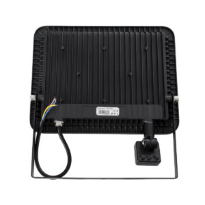 GloboStar® AURORA 61443 Επαγγελματικός Προβολέας LED 100W 12500lm 120° AC 220-240V με Ενσωματωμένο Ρυθμιζόμενο Αισθητήρα Κίνησης PIR – Αδιάβροχος IP67 – Μ25 x Π6.5 x Υ27.5cm – Μαύρο – Ψυχρό Λευκό 6000K – LUMILEDS Chips – TÜV Rheinland Certified – 3 Years Warranty