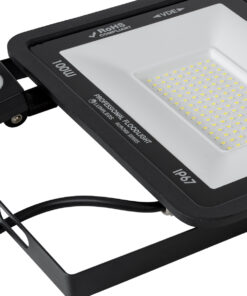 GloboStar® AURORA 61443 Επαγγελματικός Προβολέας LED 100W 12500lm 120° AC 220-240V με Ενσωματωμένο Ρυθμιζόμενο Αισθητήρα Κίνησης PIR – Αδιάβροχος IP67 – Μ25 x Π6.5 x Υ27.5cm – Μαύρο – Ψυχρό Λευκό 6000K – LUMILEDS Chips – TÜV Rheinland Certified – 3 Years Warranty