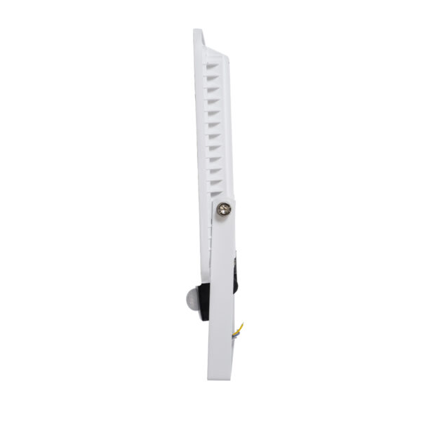 GloboStar® AURORA 61444 Επαγγελματικός Προβολέας LED 100W 12500lm 120° AC 220-240V με Ενσωματωμένο Ρυθμιζόμενο Αισθητήρα Κίνησης PIR – Αδιάβροχος IP67 – Μ25 x Π6.5 x Υ27.5cm – Λευκό – Ψυχρό Λευκό 6000K – LUMILEDS Chips – TÜV Rheinland Certified – 3 Years Warranty