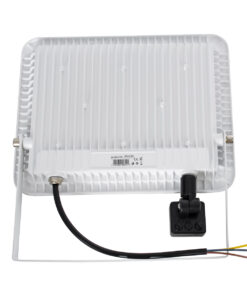 GloboStar® AURORA 61444 Επαγγελματικός Προβολέας LED 100W 12500lm 120° AC 220-240V με Ενσωματωμένο Ρυθμιζόμενο Αισθητήρα Κίνησης PIR – Αδιάβροχος IP67 – Μ25 x Π6.5 x Υ27.5cm – Λευκό – Ψυχρό Λευκό 6000K – LUMILEDS Chips – TÜV Rheinland Certified – 3 Years Warranty