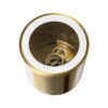 GloboStar® MARETTI 61447 Επιφανειακό Στρόγγυλο Φωτιστικό Σποτ με Ντουί 1 x GU10 VDE Certified AC 220-240V Αδιάβροχο IP65 – Σώμα Αλουμινίου & Υψηλής Αντοχής Tempered Glass – Φ9 x Υ9cm – Χρυσό Πλατίνα – 5 Χρόνια Εγγύηση