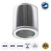 GloboStar® MARETTI 61448 Επιφανειακό Στρόγγυλο Φωτιστικό Σποτ με Ντουί 1 x GU10 VDE Certified AC 220-240V Αδιάβροχο IP65 – Σώμα Αλουμινίου & Υψηλής Αντοχής Tempered Glass – Φ9 x Υ9cm – Χρώμιο Νίκελ – 5 Χρόνια Εγγύηση