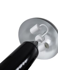 GloboStar® URANUS-S 61449 Μοντέρνο Επιτραπέζιο Φωτιστικό Πορτατίφ Δίφωτο 2 x E27 AC220-240V IP20 – Φ25 x Υ39cm – Μαύρο Μεταλλικό Καμπάνα με Διακόπτη On/Off – 5 Years Warranty