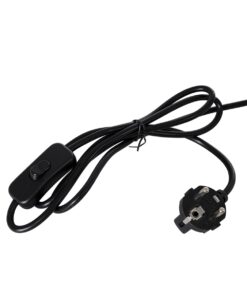 GloboStar® URANUS-S 61449 Μοντέρνο Επιτραπέζιο Φωτιστικό Πορτατίφ Δίφωτο 2 x E27 AC220-240V IP20 – Φ25 x Υ39cm – Μαύρο Μεταλλικό Καμπάνα με Διακόπτη On/Off – 5 Years Warranty