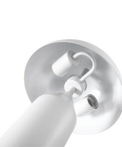 GloboStar® URANUS-S 61450 Μοντέρνο Επιτραπέζιο Φωτιστικό Πορτατίφ Δίφωτο 2 x E27 AC220-240V IP20 – Φ25 x Υ39cm – Λευκό Μεταλλικό Καμπάνα με Διακόπτη On/Off – 5 Years Warranty