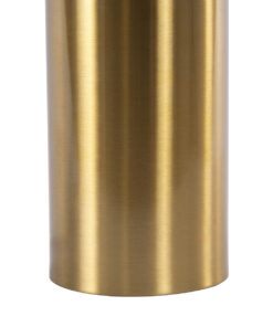 GloboStar® URANUS-S 61451 Μοντέρνο Επιτραπέζιο Φωτιστικό Πορτατίφ Δίφωτο 2 x E27 AC220-240V IP20 – Φ25 x Υ39cm – Χρυσό Πλατίνα Μεταλλικό Καμπάνα με Διακόπτη On/Off – 5 Χρόνια Εγγύηση