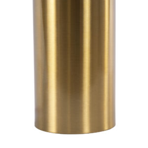 GloboStar® URANUS-S 61451 Μοντέρνο Επιτραπέζιο Φωτιστικό Πορτατίφ Δίφωτο 2 x E27 AC220-240V IP20 – Φ25 x Υ39cm – Χρυσό Πλατίνα Μεταλλικό Καμπάνα με Διακόπτη On/Off – 5 Χρόνια Εγγύηση