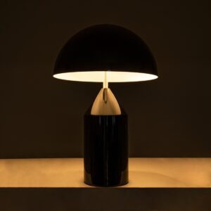 GloboStar® URANUS-M 61453 Μοντέρνο Επιτραπέζιο Φωτιστικό Πορτατίφ Δίφωτο 2 x E27 AC220-240V IP20 – Φ35 x Υ54cm – Μαύρο Μεταλλικό Καμπάνα με Διακόπτη On/Off – 5 Years Warranty