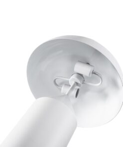 GloboStar® URANUS-M 61454 Μοντέρνο Επιτραπέζιο Φωτιστικό Πορτατίφ Δίφωτο 2 x E27 AC220-240V IP20 – Φ35 x Υ54cm – Λευκό Μεταλλικό Καμπάνα με Διακόπτη On/Off – 5 Years Warranty