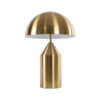 GloboStar® URANUS-M 61455 Μοντέρνο Επιτραπέζιο Φωτιστικό Πορτατίφ Δίφωτο 2 x E27 AC220-240V IP20 – Φ35 x Υ54cm – Χρυσό Πλατίνα Μεταλλικό Καμπάνα με Διακόπτη On/Off – 5 Χρόνια Εγγύηση