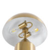 GloboStar® URANUS-M 61455 Μοντέρνο Επιτραπέζιο Φωτιστικό Πορτατίφ Δίφωτο 2 x E27 AC220-240V IP20 – Φ35 x Υ54cm – Χρυσό Πλατίνα Μεταλλικό Καμπάνα με Διακόπτη On/Off – 5 Χρόνια Εγγύηση