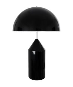 GloboStar® URANUS-L 61457 Μοντέρνο Επιτραπέζιο Φωτιστικό Πορτατίφ Δίφωτο 2 x E27 AC220-240V IP20 – Φ50 x Υ77cm – Μαύρο Μεταλλικό Καμπάνα με Διακόπτη On/Off – 5 Years Warranty