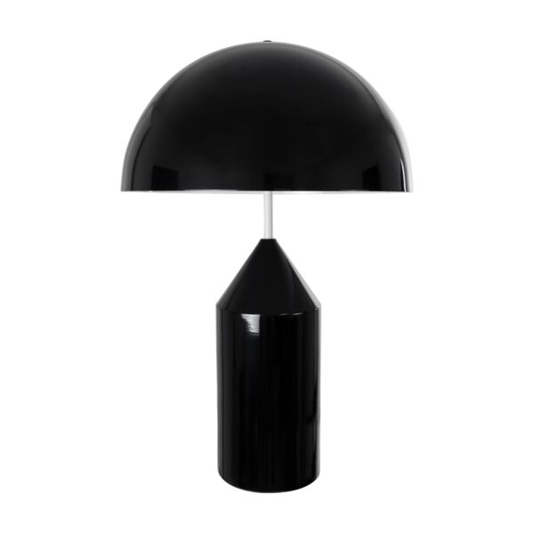 GloboStar® URANUS-L 61457 Μοντέρνο Επιτραπέζιο Φωτιστικό Πορτατίφ Δίφωτο 2 x E27 AC220-240V IP20 – Φ50 x Υ77cm – Μαύρο Μεταλλικό Καμπάνα με Διακόπτη On/Off – 5 Years Warranty
