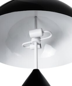 GloboStar® URANUS-L 61457 Μοντέρνο Επιτραπέζιο Φωτιστικό Πορτατίφ Δίφωτο 2 x E27 AC220-240V IP20 – Φ50 x Υ77cm – Μαύρο Μεταλλικό Καμπάνα με Διακόπτη On/Off – 5 Years Warranty