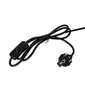GloboStar® URANUS-L 61457 Μοντέρνο Επιτραπέζιο Φωτιστικό Πορτατίφ Δίφωτο 2 x E27 AC220-240V IP20 – Φ50 x Υ77cm – Μαύρο Μεταλλικό Καμπάνα με Διακόπτη On/Off – 5 Years Warranty