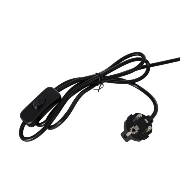 GloboStar® URANUS-L 61457 Μοντέρνο Επιτραπέζιο Φωτιστικό Πορτατίφ Δίφωτο 2 x E27 AC220-240V IP20 – Φ50 x Υ77cm – Μαύρο Μεταλλικό Καμπάνα με Διακόπτη On/Off – 5 Years Warranty