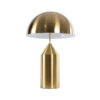 GloboStar® URANUS-L 61459 Μοντέρνο Επιτραπέζιο Φωτιστικό Πορτατίφ Δίφωτο 2 x E27 AC220-240V IP20 – Φ50 x Υ77cm – Χρυσό Πλατίνα Μεταλλικό Καμπάνα με Διακόπτη On/Off – 5 Χρόνια Εγγύηση