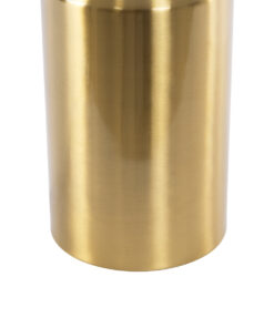 GloboStar® URANUS-L 61459 Μοντέρνο Επιτραπέζιο Φωτιστικό Πορτατίφ Δίφωτο 2 x E27 AC220-240V IP20 – Φ50 x Υ77cm – Χρυσό Πλατίνα Μεταλλικό Καμπάνα με Διακόπτη On/Off – 5 Χρόνια Εγγύηση