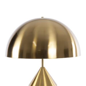GloboStar® URANUS-L 61459 Μοντέρνο Επιτραπέζιο Φωτιστικό Πορτατίφ Δίφωτο 2 x E27 AC220-240V IP20 – Φ50 x Υ77cm – Χρυσό Πλατίνα Μεταλλικό Καμπάνα με Διακόπτη On/Off – 5 Χρόνια Εγγύηση