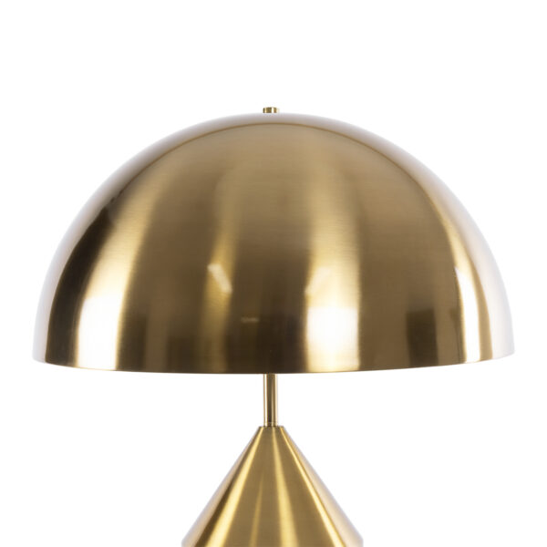 GloboStar® URANUS-L 61459 Μοντέρνο Επιτραπέζιο Φωτιστικό Πορτατίφ Δίφωτο 2 x E27 AC220-240V IP20 – Φ50 x Υ77cm – Χρυσό Πλατίνα Μεταλλικό Καμπάνα με Διακόπτη On/Off – 5 Χρόνια Εγγύηση