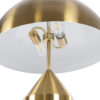 GloboStar® URANUS-L 61459 Μοντέρνο Επιτραπέζιο Φωτιστικό Πορτατίφ Δίφωτο 2 x E27 AC220-240V IP20 – Φ50 x Υ77cm – Χρυσό Πλατίνα Μεταλλικό Καμπάνα με Διακόπτη On/Off – 5 Χρόνια Εγγύηση