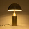 GloboStar® URANUS-L 61459 Μοντέρνο Επιτραπέζιο Φωτιστικό Πορτατίφ Δίφωτο 2 x E27 AC220-240V IP20 – Φ50 x Υ77cm – Χρυσό Πλατίνα Μεταλλικό Καμπάνα με Διακόπτη On/Off – 5 Χρόνια Εγγύηση