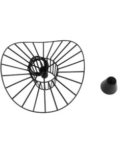 GloboStar® LUMINOVA 61462 Μοντέρνο Κρεμαστό Φωτιστικό Πλέγμα Μονόφωτο 1 x E27 IP20 Μαύρο Σχοινί με Μαύρο Σύρμα – Μ42 x Π42 x Υ20.5cm