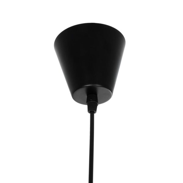 GloboStar® LUMINOVA 61462 Μοντέρνο Κρεμαστό Φωτιστικό Πλέγμα Μονόφωτο 1 x E27 IP20 Μαύρο Σχοινί με Μαύρο Σύρμα – Μ42 x Π42 x Υ20.5cm