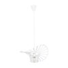 GloboStar® LUMINOVA 61463 Μοντέρνο Κρεμαστό Φωτιστικό Πλέγμα Μονόφωτο 1 x E27 IP20 Λευκό Σχοινί με Λευκό Σύρμα – Μ42 x Π42 x Υ20.5cm