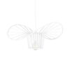 GloboStar® LUMINOVA 61463 Μοντέρνο Κρεμαστό Φωτιστικό Πλέγμα Μονόφωτο 1 x E27 IP20 Λευκό Σχοινί με Λευκό Σύρμα – Μ42 x Π42 x Υ20.5cm