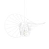 GloboStar® LUMINOVA 61463 Μοντέρνο Κρεμαστό Φωτιστικό Πλέγμα Μονόφωτο 1 x E27 IP20 Λευκό Σχοινί με Λευκό Σύρμα – Μ42 x Π42 x Υ20.5cm