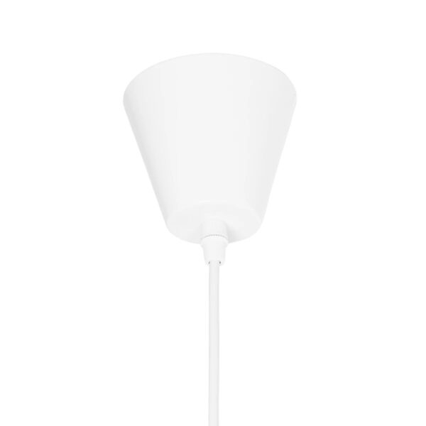 GloboStar® LUMINOVA 61463 Μοντέρνο Κρεμαστό Φωτιστικό Πλέγμα Μονόφωτο 1 x E27 IP20 Λευκό Σχοινί με Λευκό Σύρμα – Μ42 x Π42 x Υ20.5cm