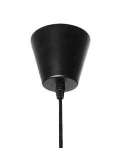 GloboStar® LUMINOVA 61464 Μοντέρνο Κρεμαστό Φωτιστικό Πλέγμα Μονόφωτο 1 x E27 IP20 Μαύρο Σχοινί με Μαύρο Σύρμα – Μ65 x Π65 x Υ25cm