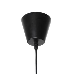 GloboStar® LUMINOVA 61464 Μοντέρνο Κρεμαστό Φωτιστικό Πλέγμα Μονόφωτο 1 x E27 IP20 Μαύρο Σχοινί με Μαύρο Σύρμα – Μ65 x Π65 x Υ25cm