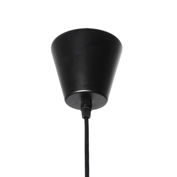 GloboStar® LUMINOVA 61464 Μοντέρνο Κρεμαστό Φωτιστικό Πλέγμα Μονόφωτο 1 x E27 IP20 Μαύρο Σχοινί με Μαύρο Σύρμα – Μ65 x Π65 x Υ25cm