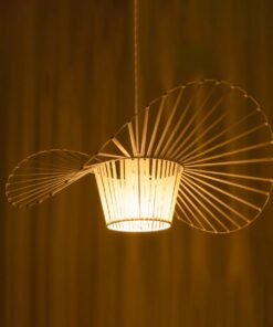 GloboStar® LUMINOVA 61465 Μοντέρνο Κρεμαστό Φωτιστικό Πλέγμα Μονόφωτο 1 x E27 IP20 Λευκό Σχοινί με Λευκό Σύρμα – Μ65 x Π65 x Υ25cm