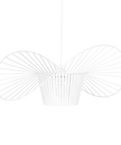 GloboStar® LUMINOVA 61465 Μοντέρνο Κρεμαστό Φωτιστικό Πλέγμα Μονόφωτο 1 x E27 IP20 Λευκό Σχοινί με Λευκό Σύρμα – Μ65 x Π65 x Υ25cm