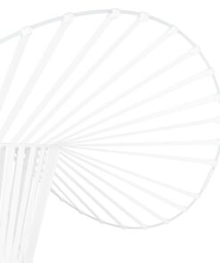 GloboStar® LUMINOVA 61465 Μοντέρνο Κρεμαστό Φωτιστικό Πλέγμα Μονόφωτο 1 x E27 IP20 Λευκό Σχοινί με Λευκό Σύρμα – Μ65 x Π65 x Υ25cm