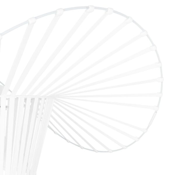 GloboStar® LUMINOVA 61465 Μοντέρνο Κρεμαστό Φωτιστικό Πλέγμα Μονόφωτο 1 x E27 IP20 Λευκό Σχοινί με Λευκό Σύρμα – Μ65 x Π65 x Υ25cm