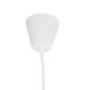 GloboStar® LUMINOVA 61465 Μοντέρνο Κρεμαστό Φωτιστικό Πλέγμα Μονόφωτο 1 x E27 IP20 Λευκό Σχοινί με Λευκό Σύρμα – Μ65 x Π65 x Υ25cm