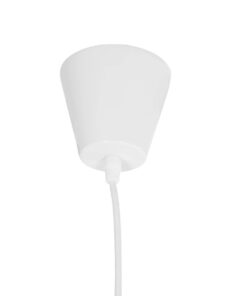 GloboStar® LUMINOVA 61465 Μοντέρνο Κρεμαστό Φωτιστικό Πλέγμα Μονόφωτο 1 x E27 IP20 Λευκό Σχοινί με Λευκό Σύρμα – Μ65 x Π65 x Υ25cm