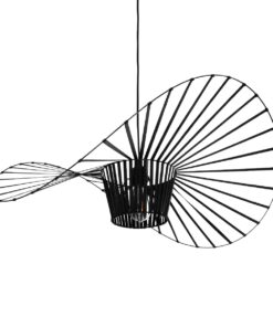 GloboStar® LUMINOVA 61466 Μοντέρνο Κρεμαστό Φωτιστικό Πλέγμα Μονόφωτο 1 x E27 IP20 Μαύρο Σχοινί με Μαύρο Σύρμα – Μ80 x Π80 x Υ30cm