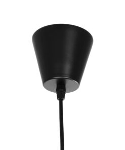 GloboStar® LUMINOVA 61466 Μοντέρνο Κρεμαστό Φωτιστικό Πλέγμα Μονόφωτο 1 x E27 IP20 Μαύρο Σχοινί με Μαύρο Σύρμα – Μ80 x Π80 x Υ30cm