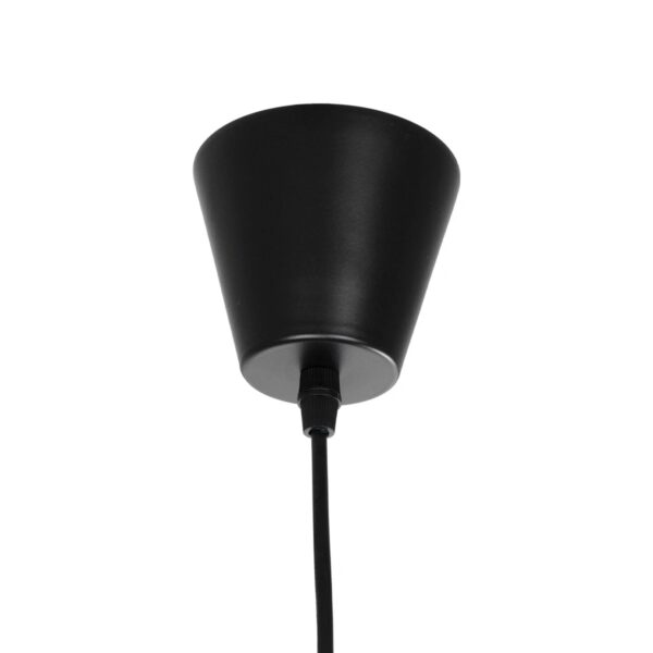 GloboStar® LUMINOVA 61466 Μοντέρνο Κρεμαστό Φωτιστικό Πλέγμα Μονόφωτο 1 x E27 IP20 Μαύρο Σχοινί με Μαύρο Σύρμα – Μ80 x Π80 x Υ30cm