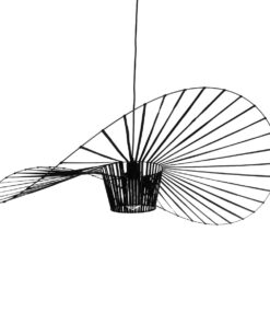 GloboStar® LUMINOVA 61467 Μοντέρνο Κρεμαστό Φωτιστικό Πλέγμα Μονόφωτο 1 x E27 IP20 Μαύρο Σχοινί με Μαύρο Σύρμα – Μ100 x Π100 x Υ30cm