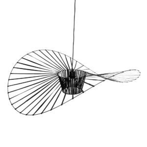 GloboStar® LUMINOVA 61467 Μοντέρνο Κρεμαστό Φωτιστικό Πλέγμα Μονόφωτο 1 x E27 IP20 Μαύρο Σχοινί με Μαύρο Σύρμα – Μ100 x Π100 x Υ30cm