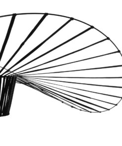 GloboStar® LUMINOVA 61467 Μοντέρνο Κρεμαστό Φωτιστικό Πλέγμα Μονόφωτο 1 x E27 IP20 Μαύρο Σχοινί με Μαύρο Σύρμα – Μ100 x Π100 x Υ30cm