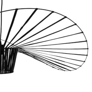 GloboStar® LUMINOVA 61467 Μοντέρνο Κρεμαστό Φωτιστικό Πλέγμα Μονόφωτο 1 x E27 IP20 Μαύρο Σχοινί με Μαύρο Σύρμα – Μ100 x Π100 x Υ30cm